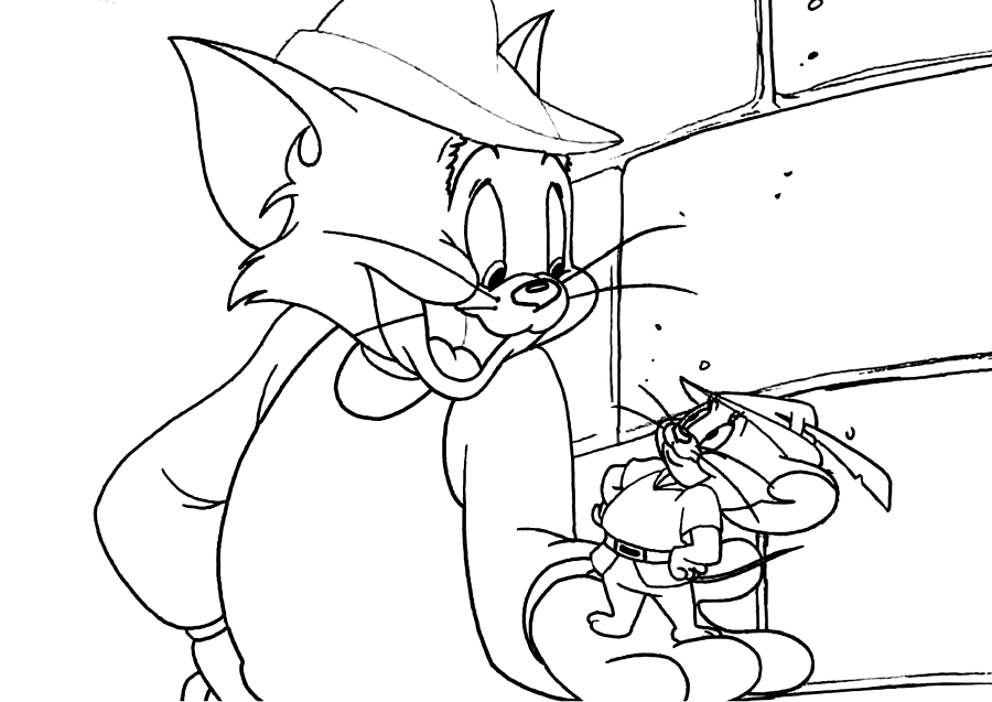 Tom und Jerry spielen Flöte
